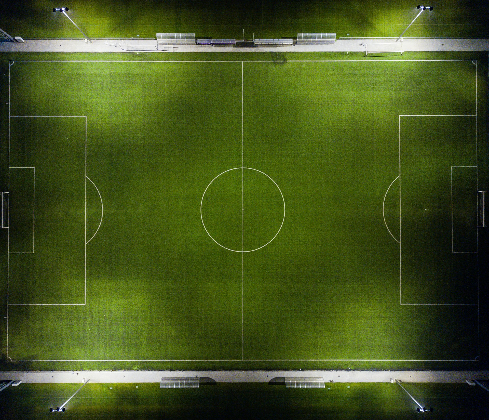 Football stadium aerial view
